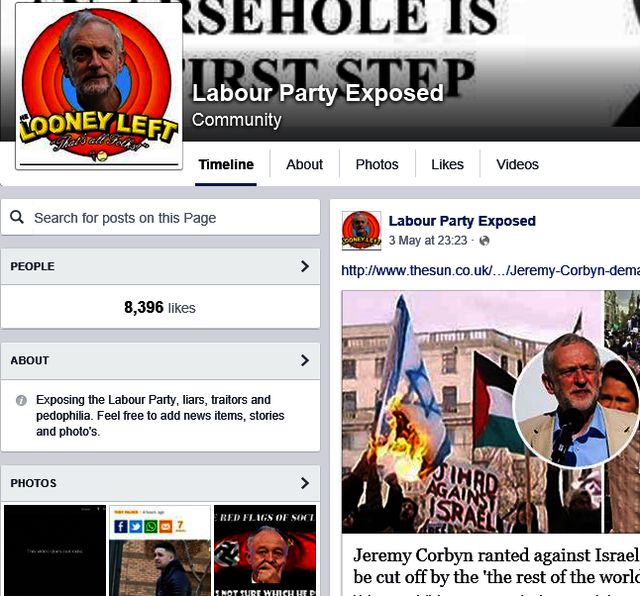 Alderson Supports Racist Far Right "Labour Party Exposed" Group